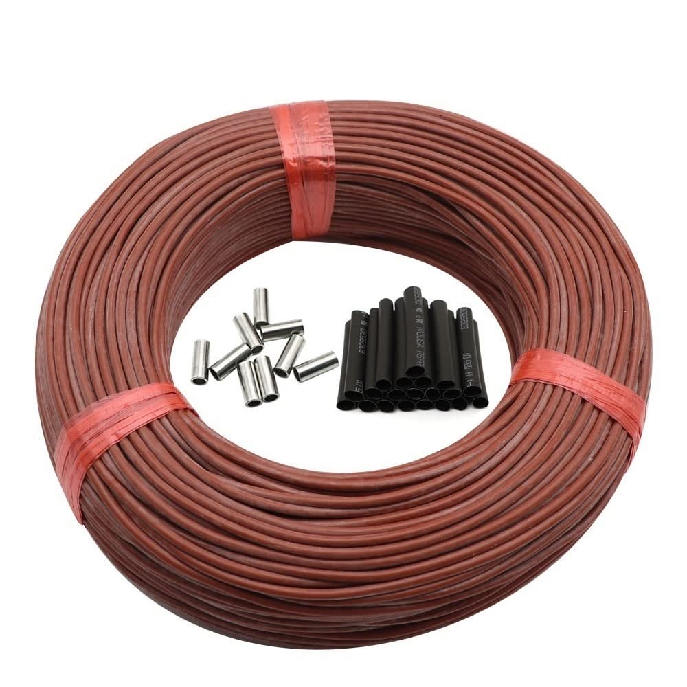 GatherTOOL 20-100Meters Infrared Warm Floor Cable 2.0mm 12K 33ohm/m Electric Carbon Heating Wire Coil Fiber Wire Floor Hotline Thickening (Color : 40M)