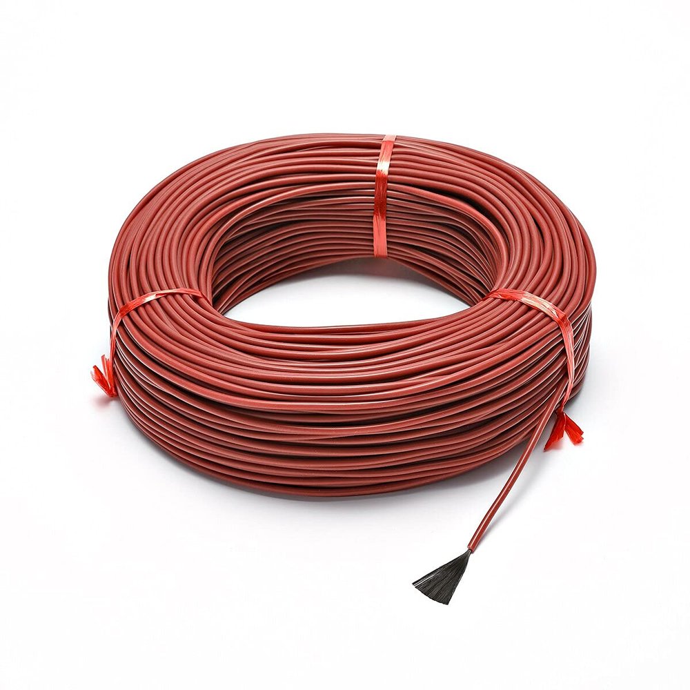 GatherTOOL 20-100Meters 12k 33OHM Silicone Rubber Carbon Fiber Heating Cable 5V-220V Floor Heating Infrared Heating Wire (Color : 50m)