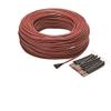 GatherTOOL 20-100Meters 12k 33OHM Silicone Rubber Carbon Fiber Heating Cable 5V-220V Floor Heating Infrared Heating Wire (Color : 50m) view 3