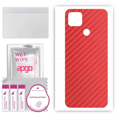 apgo Protective Skin Sticker for The Back Compatible with Lenovo K12 Pro, Wrap Film, Foil, Vinyl - Pattern Carbon Red