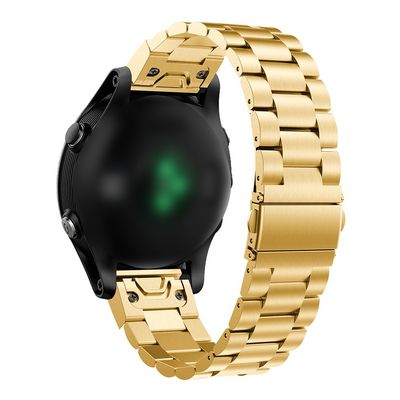 Compatible with Garmin Instinct 2 Solar Watch Bands, Adjustable Metal Watch Strap Replacement Wristband for Garmin Instinct 2 Solar 45mm Accessories (Gold)