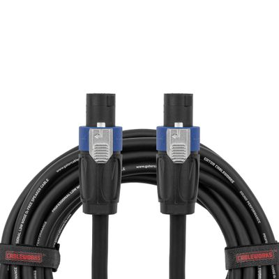 Cableworks By Gator Cases Composer Series Deluxe 6 Foot Twist Lock Connector to Twist Lock Connector Speaker Cable, (GCWC-SPK-06-2TL)