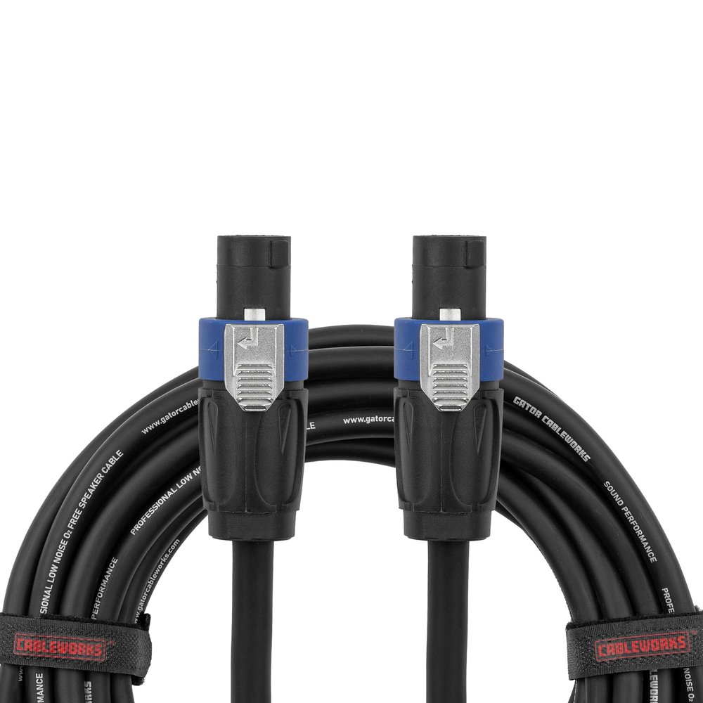 Cableworks By Gator Cases Composer Series Deluxe 6 Foot Twist Lock Connector to Twist Lock Connector Speaker Cable, (GCWC-SPK-06-2TL)