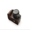 R8 Case, BolinUS Handmade Genuine Real Leather Half Camera Case Bag Cover for Canon Eos R8 RP Camera With Hand Strap (Coffee) view 3