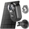 ZUMIMALL Solar Security Cameras Wireless Outdoor, 2K Outdoor Camera Wireless Solar Powered, 2.4G WiFi Battery Camera, 3MP Color Night Vision, Magnetic Mount,Siren,PIR/AI Analyse, IP66, Cloud, Alexa view 1