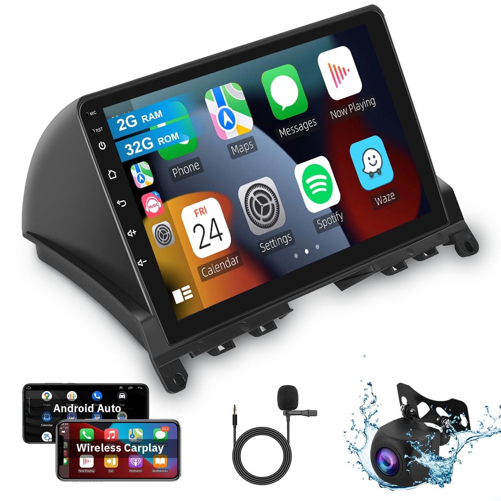 Android Car Stereo for Mercedes Benz C Class W204 S204 2006-2011 Support Wireless Carplay with 9 Touchscreen 2+64G HiFi Autoradio Android Auto WiFi GPS Navigation Radio Backup Camera