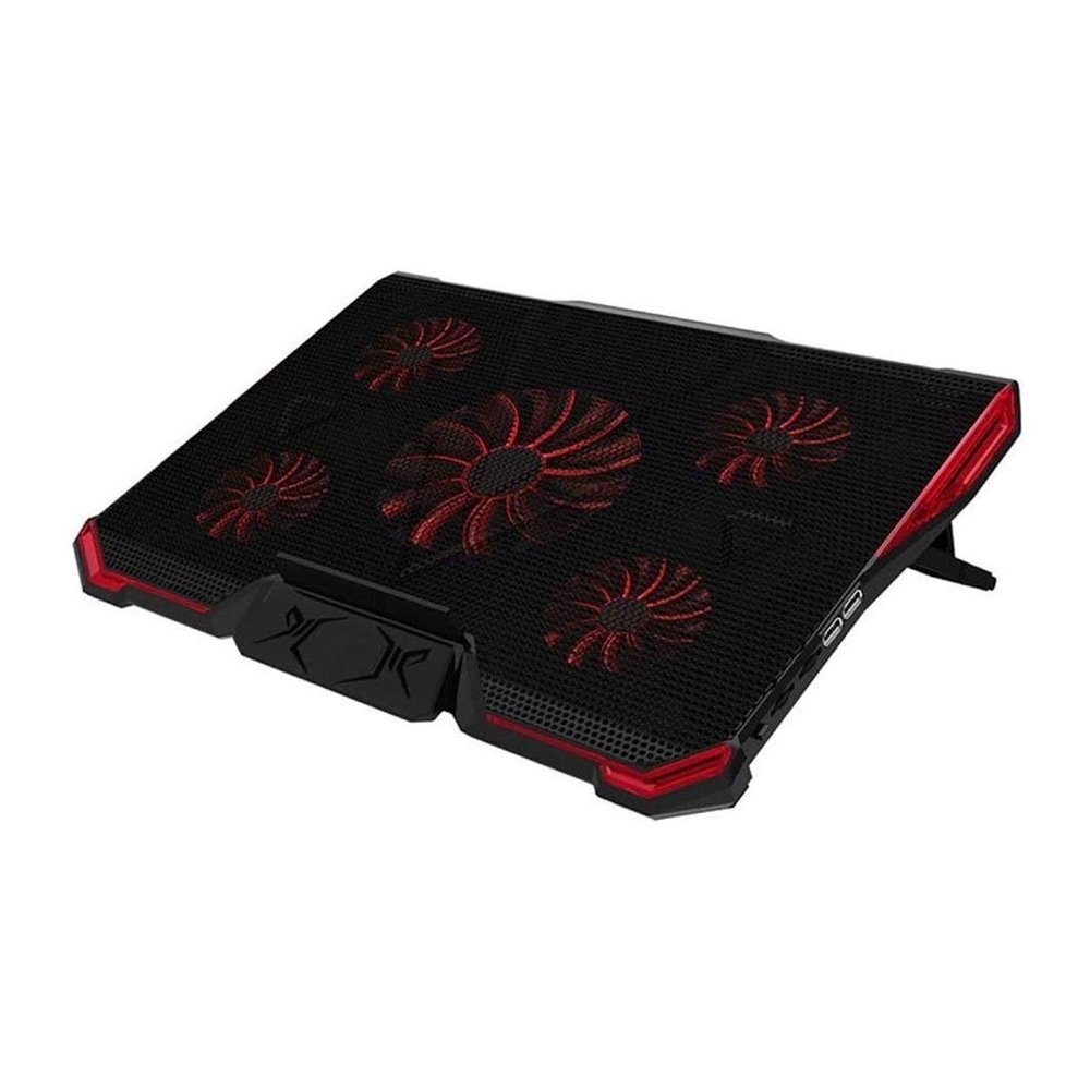 10-17.3 Laptop Cooler Cooling Pad | Ultra Slim Portable 5 Quiet Big Fans 2100RPM with USB Line Built in | Simple and Easy Use Design