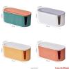 Cable Management Box Cable Management Storage Box with Cover Hollowed Out Plastic Charger Socket Adapter Power Cord Box Suitable for Hiding Cables and Power Sockets Cable Cords Organizer Boxes view 3