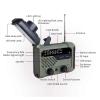 Emergency-Radio Hand Crank Solar Portable Weather Radios AM/FM LED Display LED Flashlight Alarm Clock SOS Alarm 2000 mAh view 2