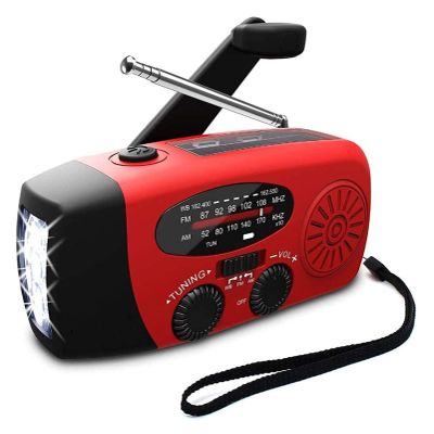 3-Way Powered Solar Power Dynamo Crank Wind Up Emergency AM/FM/SW Weather Alert Radio with Flashlight Reading Lamp and Cellphone Charger