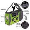 Portable Emergency Radio FM AM Weather Radio w/ 2000mAh Power Bank IPX5 Waterproof Hand Crank Solar Radio w/LED Flashlight SOS Alarm Compass for Outdoor Survival view 2