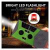 Portable Emergency Radio FM AM Weather Radio w/ 2000mAh Power Bank IPX5 Waterproof Hand Crank Solar Radio w/LED Flashlight SOS Alarm Compass for Outdoor Survival view 3