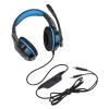 Gaming Het Gaming Headphones Over Ear Headphones for PC Laptop Mac HD Stereo Surround Sound Noise Canceling Mic Soft Memory Earmuffs LED Light 3.5 mm Audio Jack Blue view 3