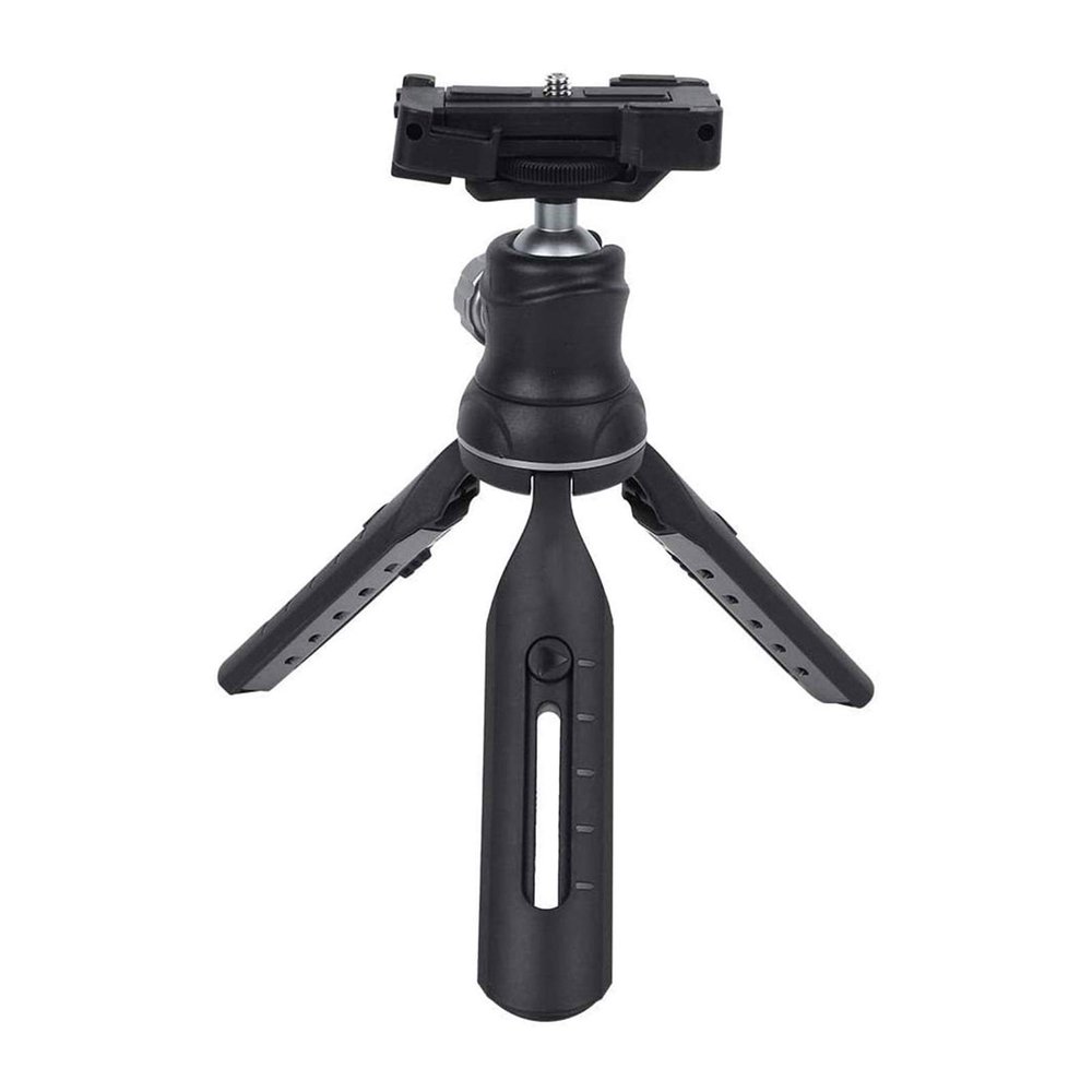 Phone Tripod Portable Webcam Stand Mini Tripod Phone Holder Extendable Tabletop Tripod Desktop Tripod Legs Smartphone/Webcam 360 Rotation Black