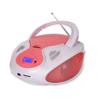 Portable CD Player Boombox with Radio 3.5mm AUX Input Headphone Jack Remote Control Learning Machine LCD Screen Prenatal Education Machine (Color : Gold) (Pink) view 1