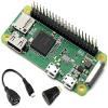 Built-in WiFi and Bluetooth Raspberry Pi Zero WH Package With Pre-Soldered GPIO Headers, Mini HDMI to HDMI Adapter, Micro USB OTG Cable view 1
