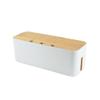 Sourcemall Cable Management Box| Power Stripe Organizer|Cord Organizer Box| Hide and Conceal Power Strips and Electrical Cords from TVs, Computers, and Desks| Keep Pets Safe (White Large) view 1
