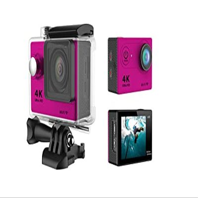 Action Camera Sports DV 4K WiFi Mini Outdoor Aerial Waterproof Camera Diving Sports Camera Time Lapse (Color : Pink Size : Small)