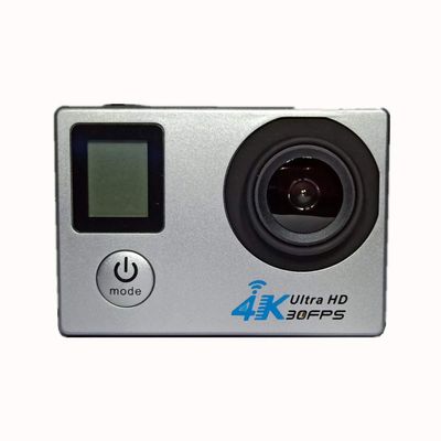 Action Camera 4K Dual Screen with Remote Control WiFi Outdoor Sports Camera DV Diving Aerial HD Camera Waterproof Time Lapse (Color : Silver Grey Size : Medium)