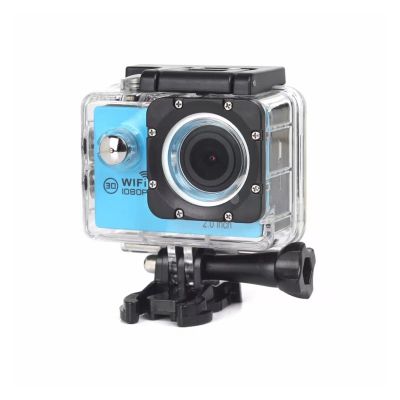 Action Camera Outdoor Sports Camera HD Waterproof Sports DV WiFi Sports Camera Wide-Angle Shooting Time Lapse (Color : Blue Size : Medium)