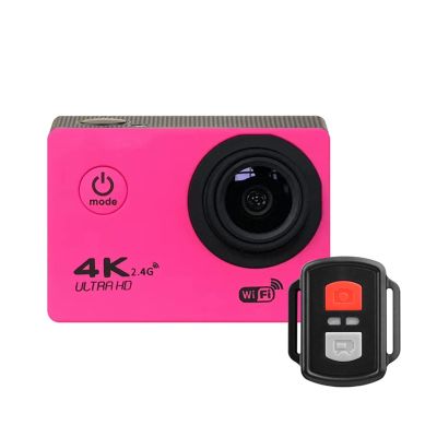 Action Camera Action Camera Ultra HD 4K WiFi Remote Control Sport Camera30m Waterproof Pro Sports DV Helmet Video Recording Camera (Color : H9R Red)