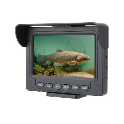 Fish Finders Depth Finders 30M 1200TVL Fish Finder Underwater Fishing Camera 4.3 inch IPS Monitor 10pcs LED Night Vision 195 Degrees Metal Sea Wheel Camera for Boat Kayak Sea Fishing