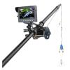 Fish Finders Depth Finders 30M 1200TVL Fish Finder Underwater Fishing Camera 4.3 inch IPS Monitor 10pcs LED Night Vision 195 Degrees Metal Sea Wheel Camera for Boat Kayak Sea Fishing view 4