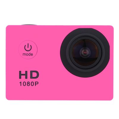 Action Camera Sport Mini DV Outdoor Waterproof Video Camera 2.0 Inch Sports Camera Time Lapse (Color : Pink Size : M)
