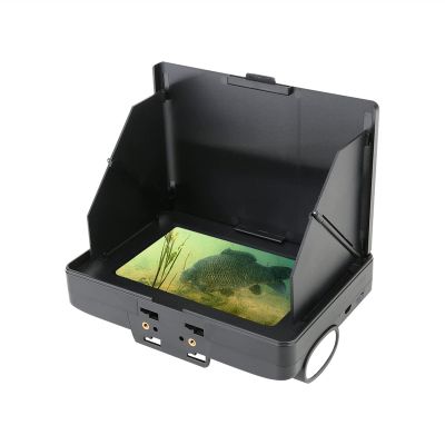 Fish Finders Depth Finders 30M 1200TVL Fish Finder Underwater Fishing Camera 5 inch Monitor 10pcs LED Night Vision 195 Degrees Metal Sea Wheel Camera for Boat Kayak Sea Fishing (Color : Black)