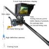 Fish Finders Depth Finders 30M 1200TVL Fish Finder Underwater Fishing Camera 5 inch Monitor 10pcs LED Night Vision 195 Degrees Metal Sea Wheel Camera for Boat Kayak Sea Fishing (Color : Black) view 3