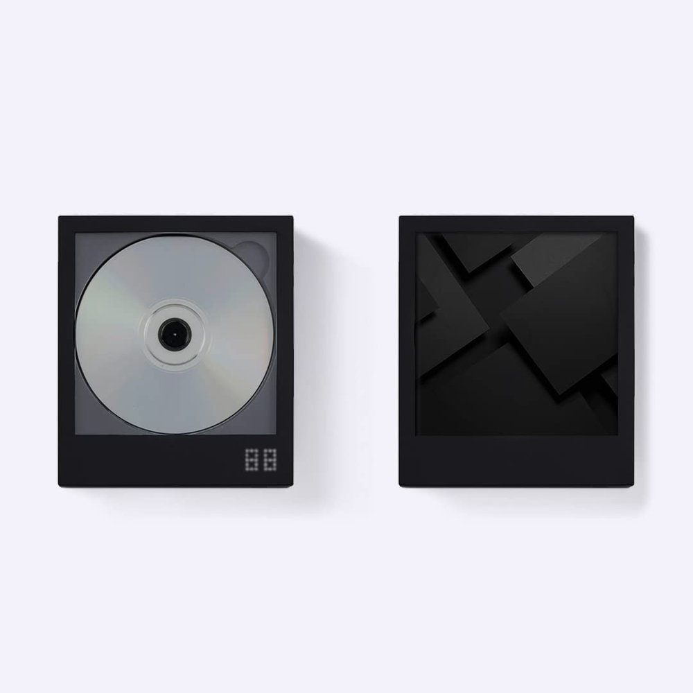 [ km5 ] Rechargeable CD Player with Bluetooth [ Instant Disk Audio CP1 ( Black ) ] Hi-Fi Audio Portable CD Player for Car