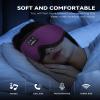 MUSICOZY 3D Sleep Headphones Mask Sleeping Headphones for Side Sleepers Eye Mask, Wireless Bluetooth Headband Headphones Cool Gadgets Unique Gifts(Purple) view 2