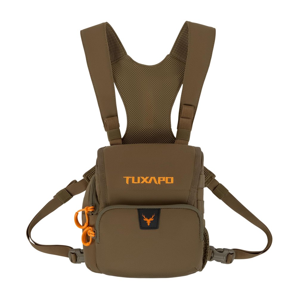 Tuxapo Binocular Harness Chest Pack with Rangefinder Pouch Bino Case for Hunting Hiking Shooting