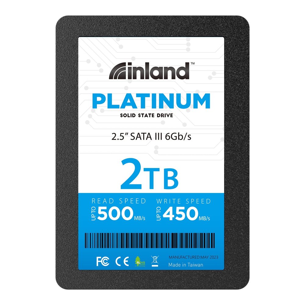 INLAND Platinum 2TB SSD TLC 3D NAND SATA III 6Gb/s 2.5 Inch Internal Solid State Drive, Upgrade Desktop PC or Laptop Memory and Storage
