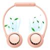 RMENST Portable Neck Fan, Personal Neck Fan, 3 Speeds Adjustable Neck Fan, USB Rechargeable, for Office Camping Sports Travel (Color : Pink) view 1