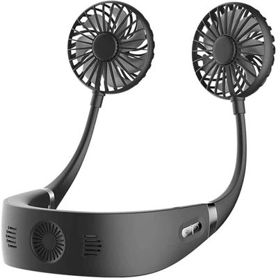 RMENST Portable Neck Fan, Personal Neck Fan, USB Rechargeable 3 Speeds, for Home Office Outdoor Travel (Color : Black)