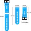 Compatible 26mm Soft Silicone Watch Band for Fenix 5X/6X/7X Plus/Pro, Tactix, Descent MK1, D2 Delta PX/Charlie (Sky Blue) view 4