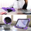 Case for Samsung Galaxy Tab A 8.4 (SM-T307/SM-T307U) 2020 Release, Heavy Duty Rugged Protective Cover with 360 Rotating Kickstand & Hand Strap, Shoulder Strap,Purple view 3