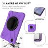 Case for Samsung Galaxy Tab A 8.4 (SM-T307/SM-T307U) 2020 Release, Heavy Duty Rugged Protective Cover with 360 Rotating Kickstand & Hand Strap, Shoulder Strap,Purple view 4