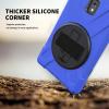 Case for Samsung Galaxy Tab Active 3 8-inch (T570/T575/T577), Heavy Duty Rugged Protective Cover with 360 Rotating Kickstand & Hand Strap, Shoulder Strap,Blue view 3