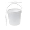 3 Gallon Bucket Heavy Duty Plastic Bucket Comfortable Handle Home Improvement or Household Cleaning view 2