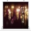 BELECO 10x8ft Fabric Microphone Music Backdrop Bokeh Glitter Lights Microphone Karaoke Party Background Dancing Disco Concert Music Theme Party Decorations Birthday Photoshoot Photo Studio Props view 4