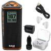 Wearable4U - Bushnell Wingman View Golf GPS Bluetooth Speaker with Ultimate White Earbuds and Wall and Car Chargers Bundle view 1