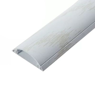 Cable Raceway Wall Adhesive, Metal Cord Covers Management Concealer for Hide Wires Conduit Cables Speaker Lines, Rigid 39 Inches Long Snap-on Organizer (Color : White, Size : Width 58mm)