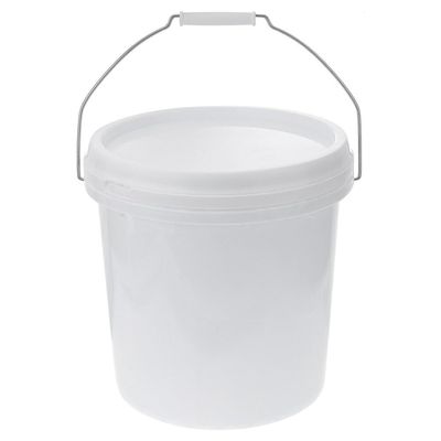 Cabilock Plastic Bucket with Airtight Lid White Plastic Bucket Pail Paint Pail 1.5 Gallon Reusable Food Grade