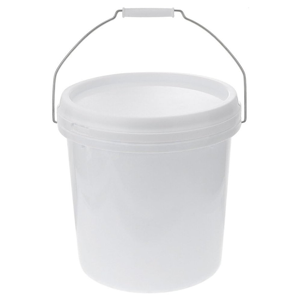 Cabilock Plastic Bucket with Airtight Lid White Plastic Bucket Pail Paint Pail 1.5 Gallon Reusable Food Grade