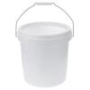 Cabilock Plastic Bucket with Airtight Lid White Plastic Bucket Pail Paint Pail 1.5 Gallon Reusable Food Grade view 1