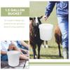 Cabilock Plastic Bucket with Airtight Lid White Plastic Bucket Pail Paint Pail 1.5 Gallon Reusable Food Grade view 2