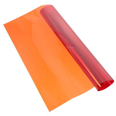 Housoutil Sunset Ambient Light Laser Film Roll 11.8 X 39.4In Orange Color Filter Gel for Photo Studio Lighting and Strobe Flash Transparent Orange Light Gel Roll for Warm Lighting Effects