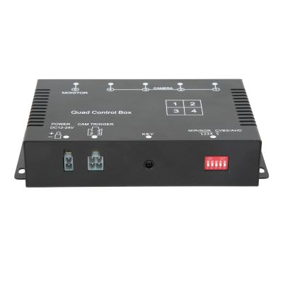 Multiplexer Control Box 4 Channel Video Splitter 4 Channel Video Splitter 1080P AHD DC12V 24V Camera Video Screen Switch for RV Truck Bus Trailer